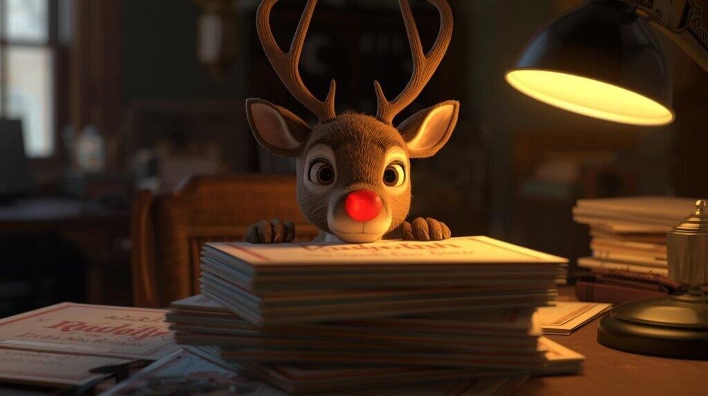 Rudolph Montgomery Ward original 1939 booklet illustration concept. Robert L. May's original design.